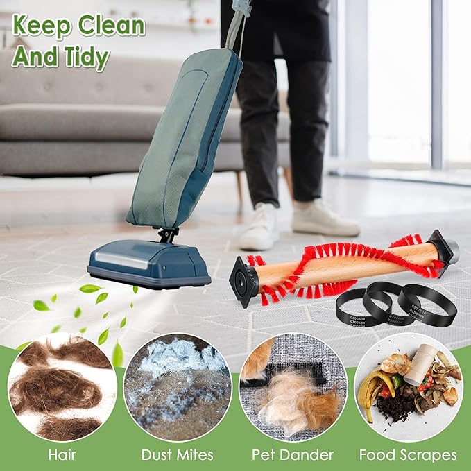 Landhoow XL Vacuum Brush Roller replacement parts with Vacuum Belt Compatible with Oreck XL Parts, Cleaner Belt compatible with 0300604, Upright Replacement Part for House and Office Clean(1 Pack)