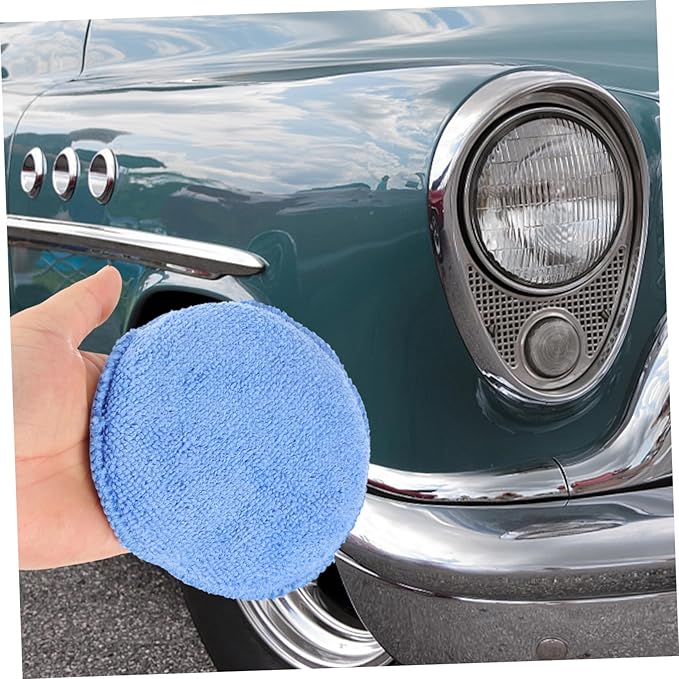 GLEAVI 40pcs Polishing Pads Fine Applicator Sponge for Car Detailing Waxing and Cleaning Soft Scratch-Resistant Design for Multi- Use Includes and Pads