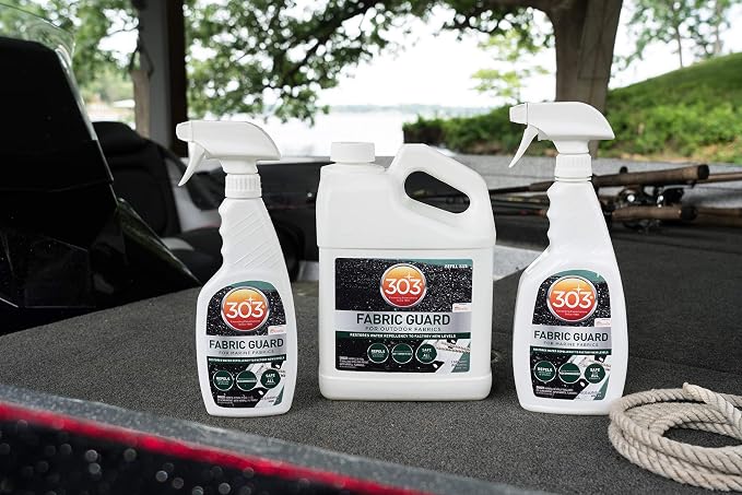 303 Marine Fabric Guard for Boat Covers & Canvas, 16 oz 6-Pack | Restores water and stain resistance on boat covers, canvas, and marine fabrics.