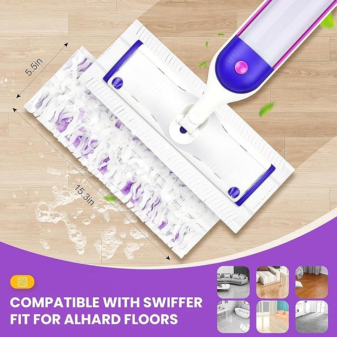 15 Count Pad Refills for Swiffer Power Mop Refill, Absorbent Floor Cleaning Pads for Hardwood, Tile, Laminate Floors