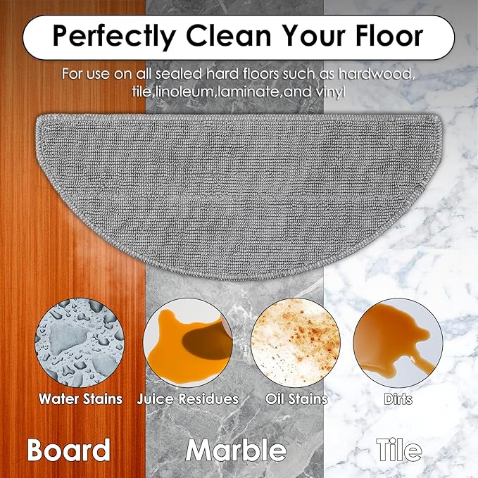 (15 Pack) Freo S Replacement Parts Compatible with Narwal Freo S Robot Vacuum Cleaner, 1 Roller Brush, 4 Side Brushes, 4 HEPA Filters, 4 Dust Bags, 2 Mop Pads, Accessories Kit
