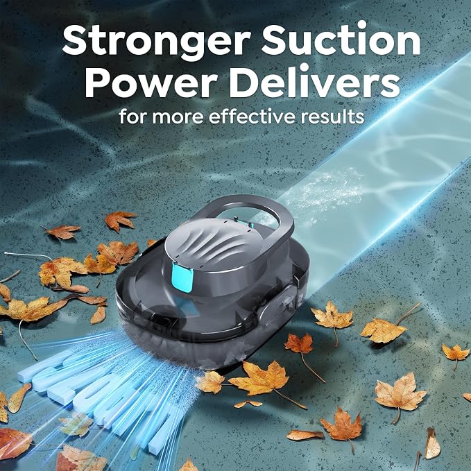 S1 Pro Cordless Robotic Pool Cleaner, 130-Min Runtime, Cleans Up to 1,292 Sq.Ft, Dual-Motor Pool Vacuum, Automatic Cleaner with Large Filter Basket, Fast Charging & Self-Parking (Soft Gray)