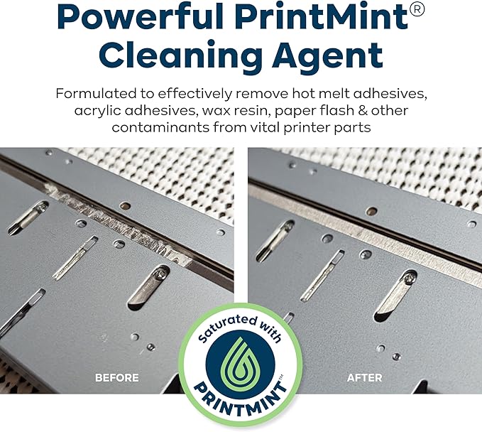 KICTeam - Label Printer Cleaning Wipes (100 Wipes) - NSF Certified - For Cleaning Printer Printhead, Platen Rollers & Cutter - Saturated with Fast-Acting Formula, PrintMint™