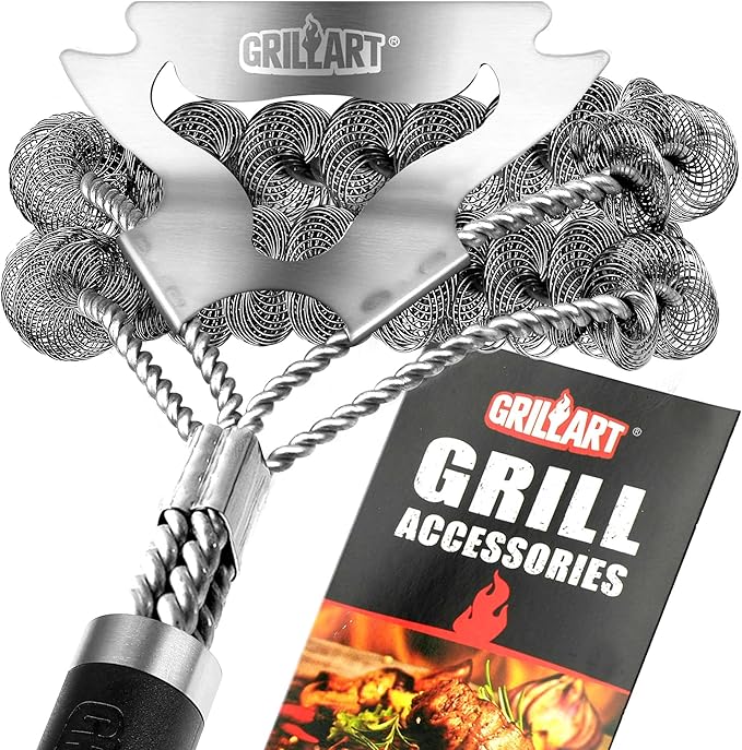 GRILLART Grill Brush Bristle Free Bundle with Grill Basket Heavy Duty