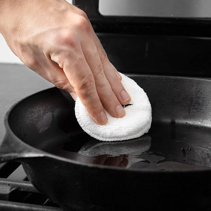 CLARK'S Cast Iron Care Kit and Large Applicator Maintain All Cast Iron and Carbon Cookware