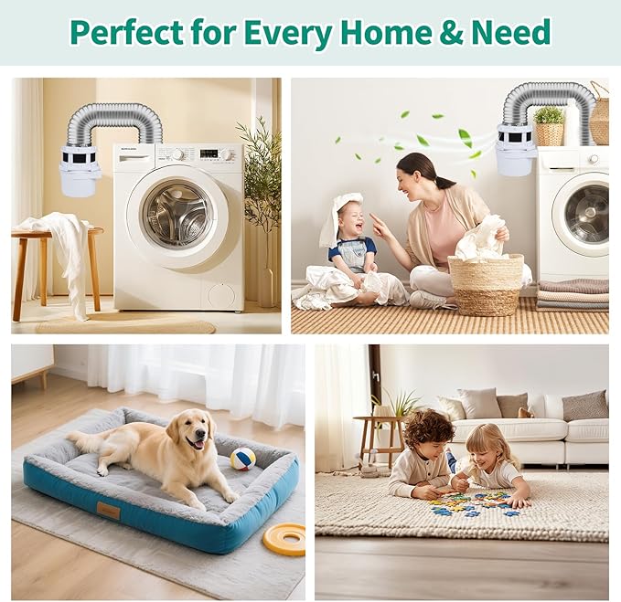 2026 Exclusive 3-in-1 Indoor Dryer Vent Kit with Silver Dryer Vent Hose - Dryer Lint Catcher Box Water Filter Bucket - Indoor Dryer Lint Trap for Electric Dryer