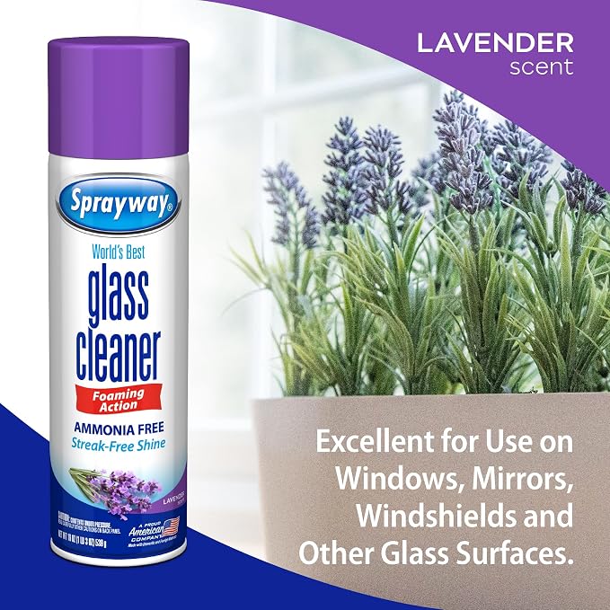 Sprayway All Purpose Cleaner Foaming Spray | Lavender Scent | 19oz | 1 Pack
