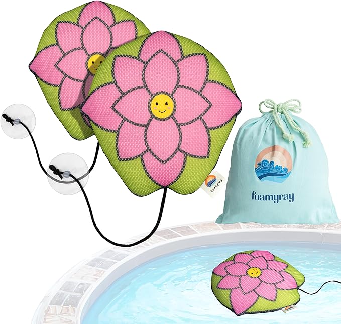 Lotus Hot Tub Scum Absorber, 2 Pack Reusable Hot Tub Oil Absorbing Sponge, Pool Scum Absorber, Keeps Water Clean, Essential Hot Tub Accessories for Adults and Kids