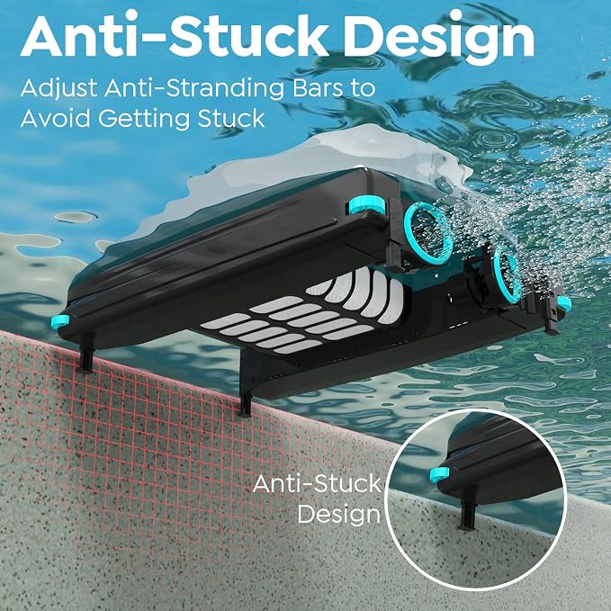 Pleco SK01 Solar Powered Pool Skimmer Robot with APP, Auto Surface Cleaning, 24/7 Cleaning, Dual Charging Modes, Obstacle Avoidance, Large Filter, Ideal for Most Pool Surfaces(Obsidian & Ivory)