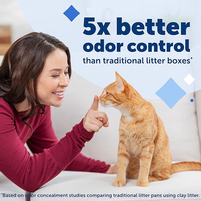 PetSafe ScoopFree Disposable Crystal Cat Litter Tray - Easy Cleaning Box - Refill Tray for Automatic Litter Box - Fragrance Free - 4.3 lb Bags - 9 Pack