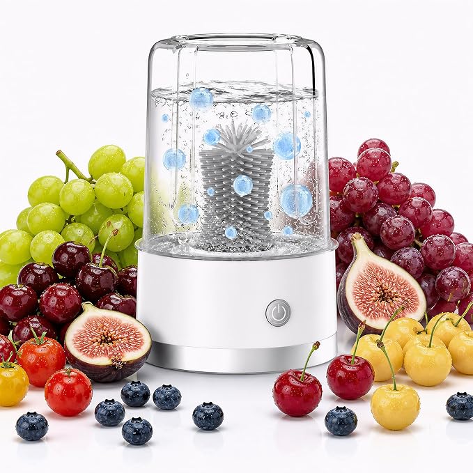 Electric Fruit Cleaner Spinner Machine with OH-ion Purification Technology, Suitable for Small Fruits Such as Blueberries, Cherry Tomatoes, and Raspberries