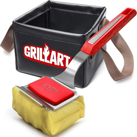 GRILLART Grill Brush Bristle Free & Water Soak Tank (Bundle)
