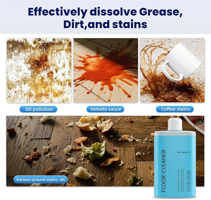 Floor Cleaning Solution, 2000 ml Original Flavor Compatible with Roborock Cleaning Solution, Residue & Streak Free, Suitable for All Robot Vacuum Cleaners and Wireless Wet Dry Dual-Use Vacuum Cleaners