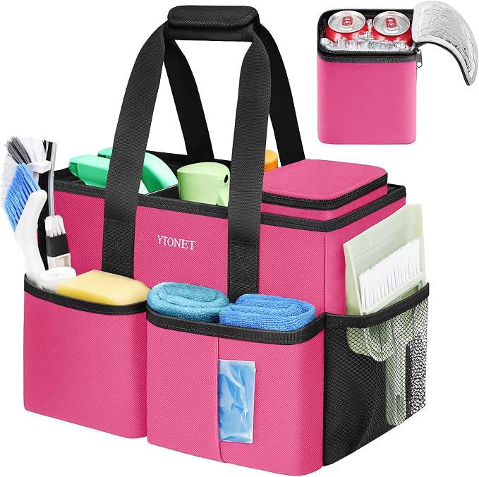 Ytonet Wearable Cleaning Caddy Bag & Rosered Portable Cleaning Caddy