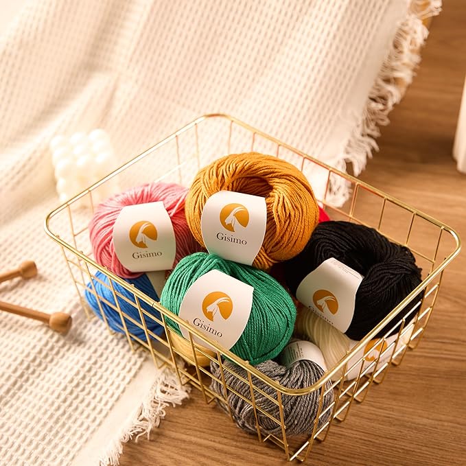 2 Balls Merino Wool Yarn, 12-Ply Luxurious and Soft Yarn for Hand Knitting & Crocheting, 1.76 OZ/50g, 120 yds/110 Meters(Black,2Balls)