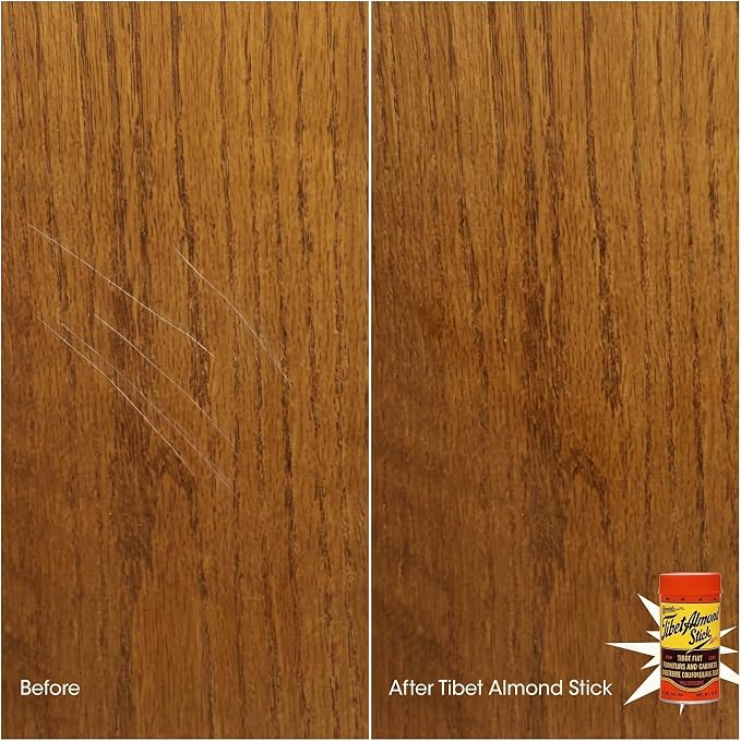 Tibet Almond Stick Scratch Remover - Touch Up and Repair Hardwood, Furniture, Floors Instantly - All-in-One Kit for Restoration of Cabinets, Vinyl, and More - Odorless, Colorless, Non-Toxic (2 Pack)