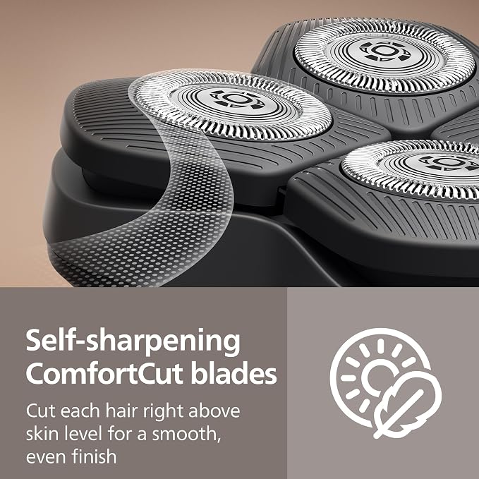 Philips Norelco Head Shaver Pro 9000 Series - Electric Shaver for Men and Women, 360° Flexing Head & ComfortCut Blades for Clean Shave, Gentle on Skin, Model HS9980/40
