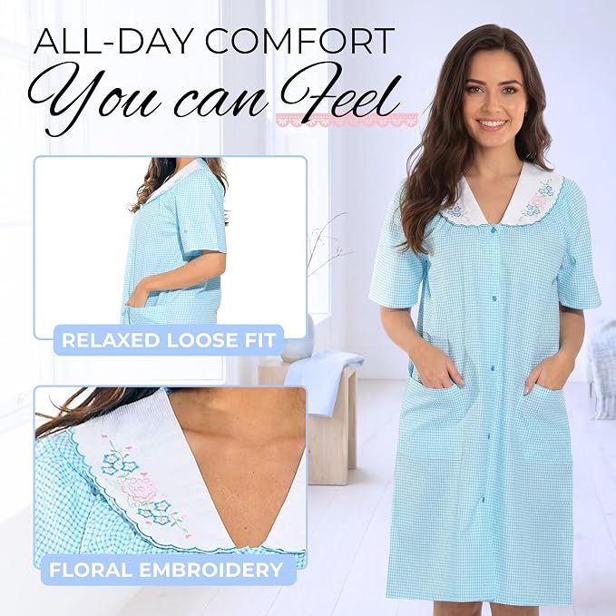 Dreamcrest Short Sleeve Duster Housecoat