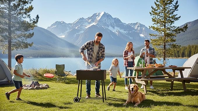 HOUSE AGAIN Grill Brush and Scraper Bristle Free with 3 Replacement Head 304 Stainless Steel Food-Grade Grill Accessories, Safe BBQ Cleaner Brush Strong Barbecue Cleaning Brush for Outdoor Grill Grate