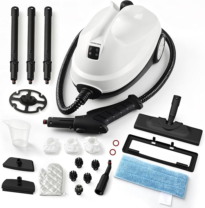 Steam Cleaner, Steamer Mop Cleaning For Home With 20 Accessories | High Temperature 248°F 120°C, Safety Lock, Floor, Window, Oven, Grout, Sealed Tile, Upholstered Furniture, Kitchen, Bathroom