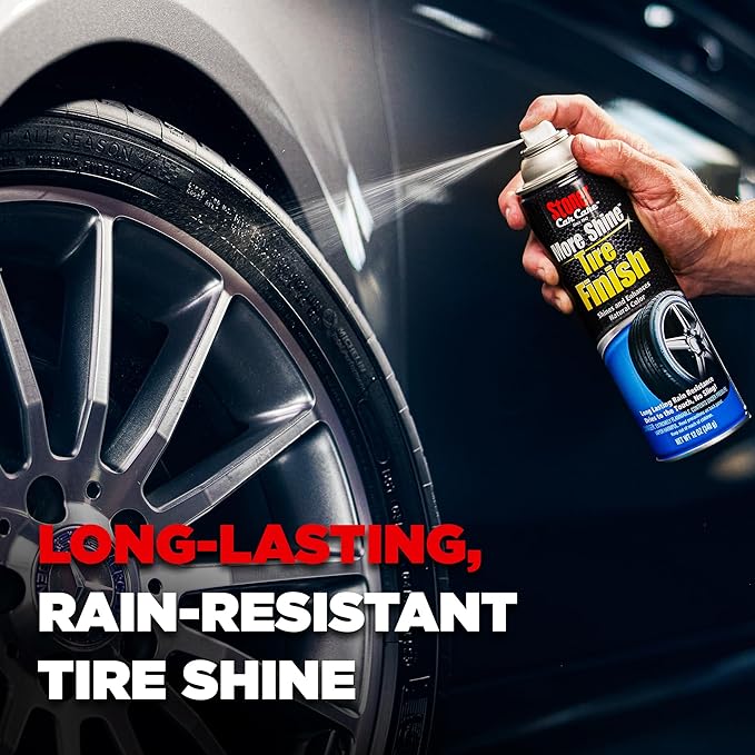 Stoner Car Care 91094-3PK More Shine Tire Finish – Tire Shine Spray Restores Deep Matte Black Finish with Long-Lasting Rain-Resistant Protection, Dry-to-Touch – 12 oz (Pack of 3)