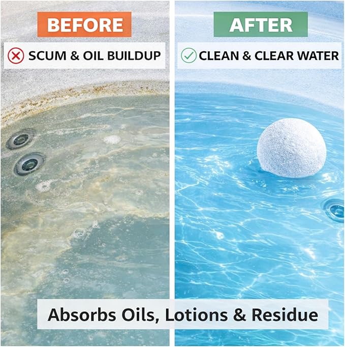 Hot Tub Scum Absorber, Scum Absorber for Spa, Hot Tub Sponge Scum Remover, Spa Scum Absorber, Sponge (4 Pack)