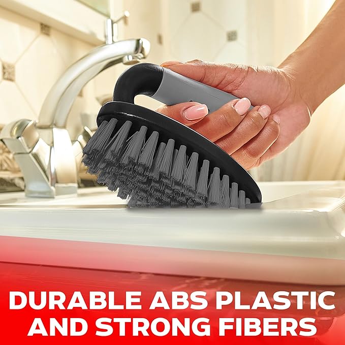 Dish Brush Set of 5 with Convenient Holder, Bottle Water Brush, Dish Scrub Brush, Scrubber Brush and Straw Brush+ Scrub Brush Set of 3pcs- Cleaning Shower Scrubber, Grout Cleaner Brush, Scrub Brushes