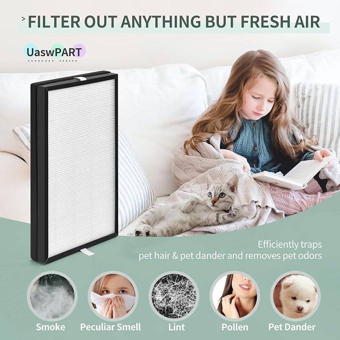 AP-C500 Air Filters Compatible with HoMedics Air Purifier Filter AP-C500 AP-C550 | True HEPA Activated Carbon Filter 3-in-1 | 2 Packs of Filters Replace Part # AP-C500FL