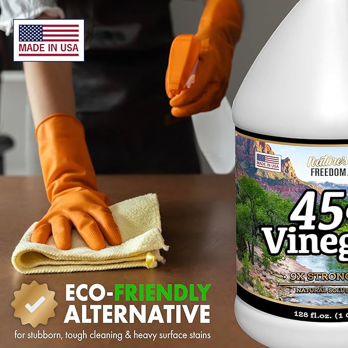 Nature's Freedom 45% High Strength Vinegar with Funnel, 2 Gallons