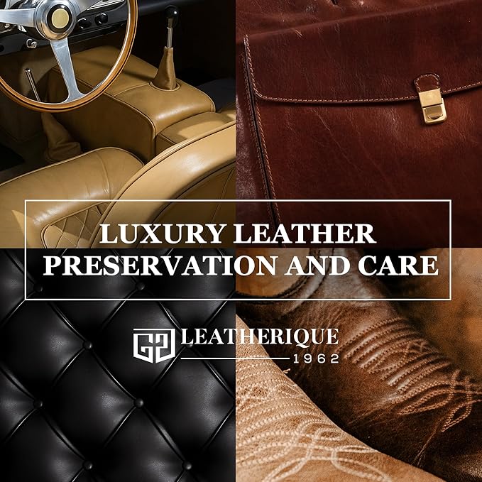 Leatherique Leather Care & Preservation Set - 16 oz | Leatherique Rejuvenator Oil & Prestine Clean 2-Step System | Softens, Conditions & Preserves Leather | Perfect for Cars, Furniture, Saddles & More