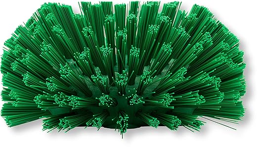 SPARTA Tank and Kettle Scrub Brush Heavy-Duty Tile Brush, Color-Coded and Handle Compatible (Sold Separately) for Optimal Access In Spacious Containers, Plastic, 5.25 X 7.5 Inches, Green