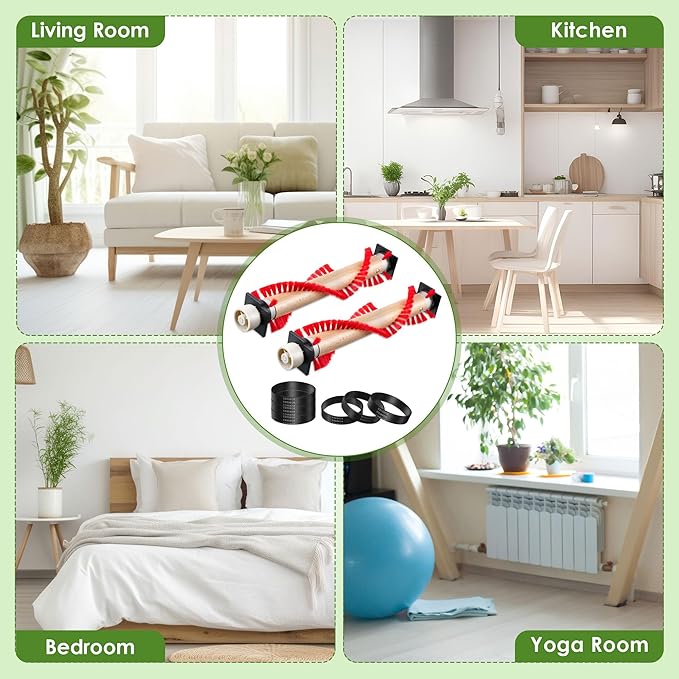 Landhoow 2 Roller Brushes, 6 Vacuum Belts, Replacement for Oreck XL Upright Vacuum Cleaner, Keep Home, Office Neat