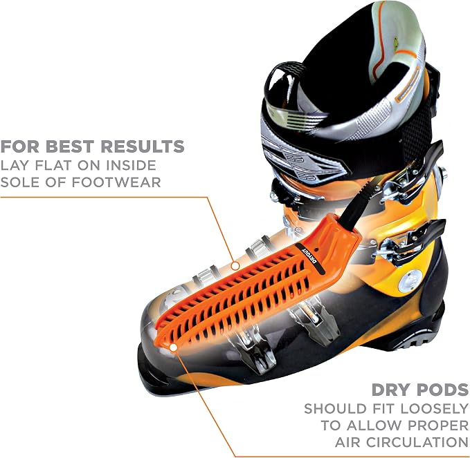 DryGuy Travel Dry Boot and Shoe Dryer and Warmer, Orange & Black, One Size (Pack of 6)