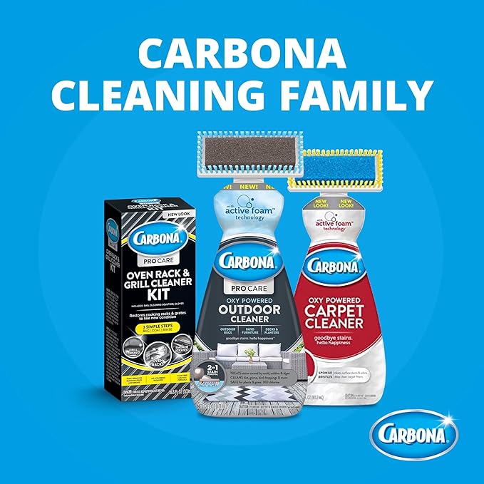 Carbona Oven Rack & Grill Cleaner | Eliminates Thick Grease & Build-Up | Griddle & BBQ Cleaning Solution | 16.8 Fl Oz, 2 Pack