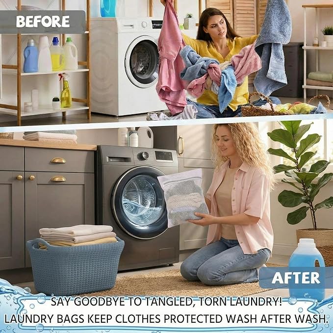 Junkin 40 Pack Honeycomb Mesh Laundry Bags Reusable Delicate Wash Bags with Anti-rust Zippers Durable Washing Machine Bag for Bras, Lingerie, Socks, Baby Clothes (12x16 Inch)