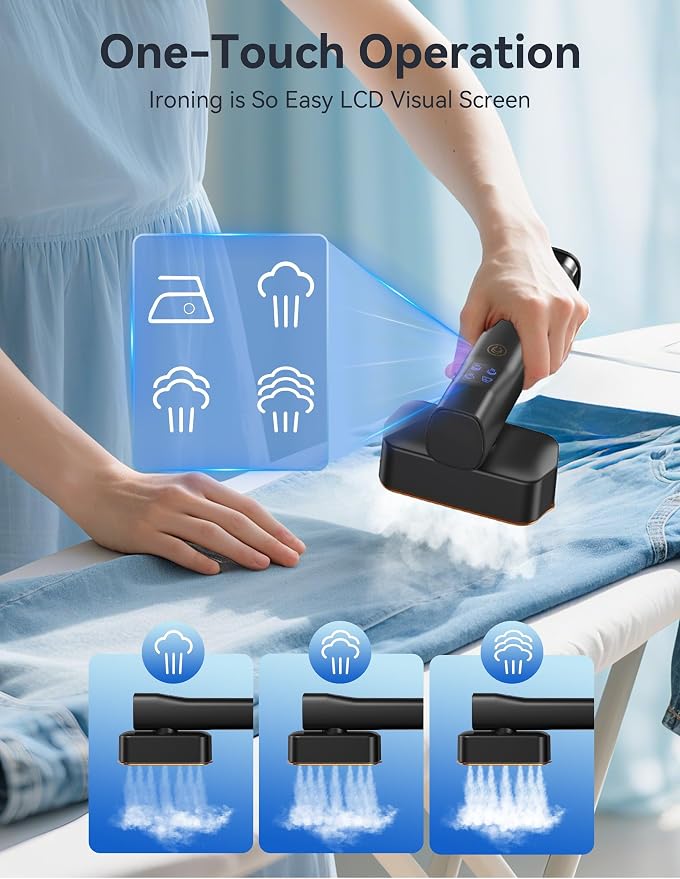 Steamer for Clothes,Sundu Portable 2-in-1 Travel Steamer&Iron,15s Fast Heat-up,100ml Water Tank,Ironing Gloves,25 Min Continuous Steam,1000W&4 Modes Light Steam Iron for Travel&Home(Black