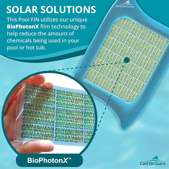 Solar Sanitizer FIN for Swimming Pools | Reduces Chlorine Use by 50% for 12 Months | One FIN Per 15,000 Gallons