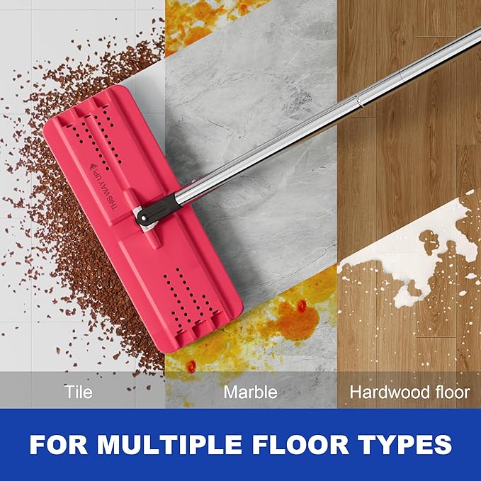 JOYMOOP Microfiber Flat Mop and Bucket System, Floor & Wall Cleaning, Wet Dry Mop for Home & Commercial Use, 60" Long Handle, Includes 5 Washable Pads
