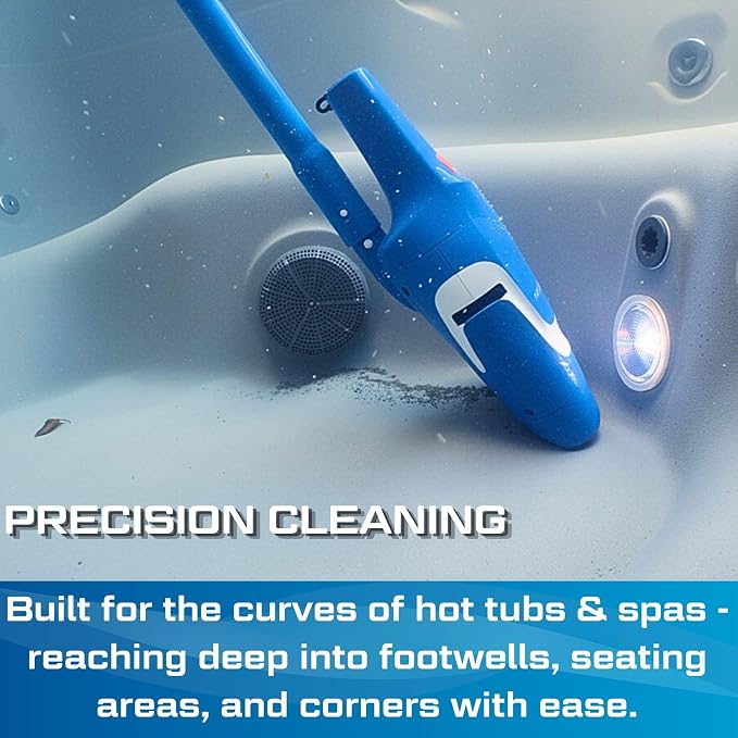 NEW 2026 Pool Blaster Aqua Broom Recharge G2 - Cordless Spa & Hot Tub Vacuum, Integrated One-Piece Design, Double Debris Capacity, Rechargeable Lithium-Ion, 40 Min Runtime