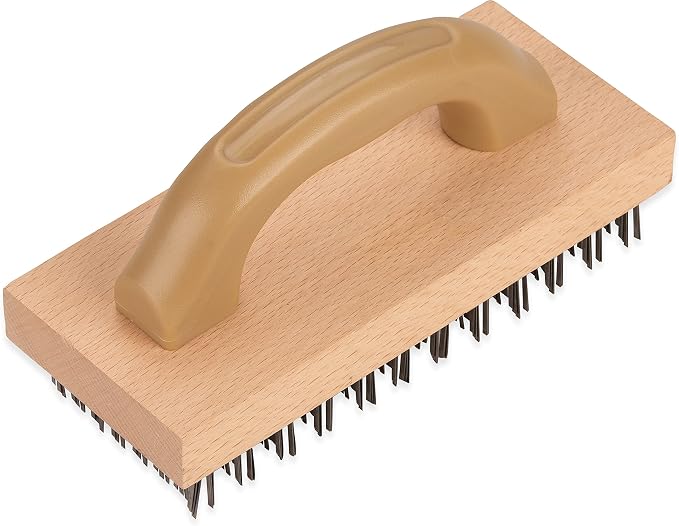 Carlisle FoodService Products 4067600 Ergonomic Steel Butcher Block Scratch Brush, 9-3/8” 1EA (Pack of 12)