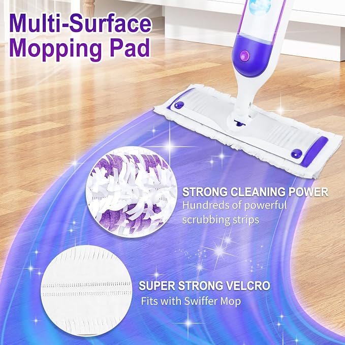 60 Pack Disposable Power Mop Pads for Swiffer Power Mop Pads,Compatible with Swiffer Power Mop Refills,Thickened Multi-Surface Replacement for Swiffer Wet Pads Refill on All Finished Floors