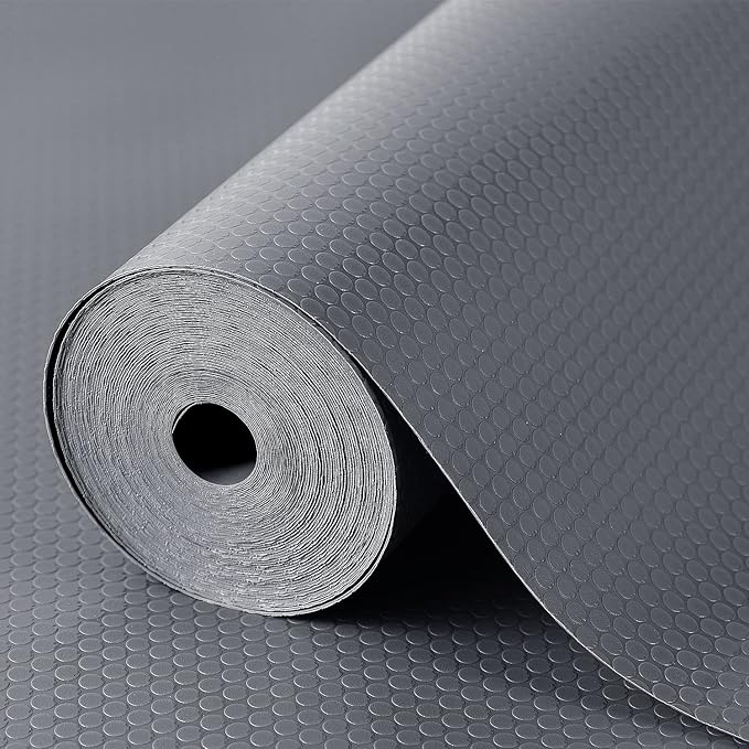 Shelf Liners for Kitchen Cabinets Refrigerator Liners Waterproof Kitchen Cupboard Liner Non-Slip Drawer Mats EVA Material Non Adhesive Fridge Mats for Shelves - Gray 23.6 x 78.7 Inches