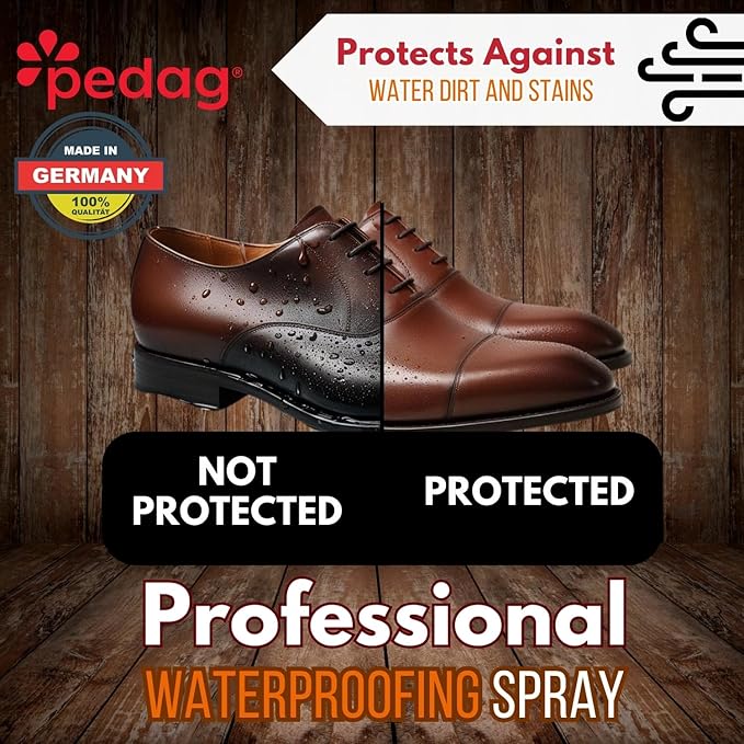 Pedag PFAS-Free Waterproofer | German Made | Heavy Duty Waterproof and Stain Repellent | Canvas & Fabric Spray Protector | Waterproofing Spray and Guard for Boots, Shoes, Tents, Hats, Jackets | 1 Can