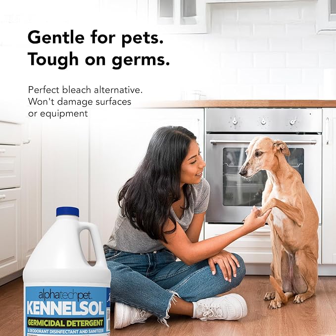 ATP KennelSol Dog Crate Cleaner & Disinfectant for Kennels, Cages, Floors, Litter Boxes & Hard Surfaces | EPA-Registered, Kills Bacteria & Viruses, Parvo Disinfectant | 128 Fl Oz - 4 Count