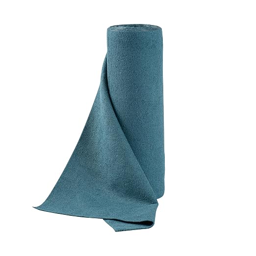 Restaurantware-Clean Tek Professional 11.8 x 11.8 Inch Microfiber Towel Rolls, 30 Reusable Towel Rolls - 30 Tear Away Sheets Per Roll, Perforated, Teal Microfiber Cloth, For All The Cleaning Tasks