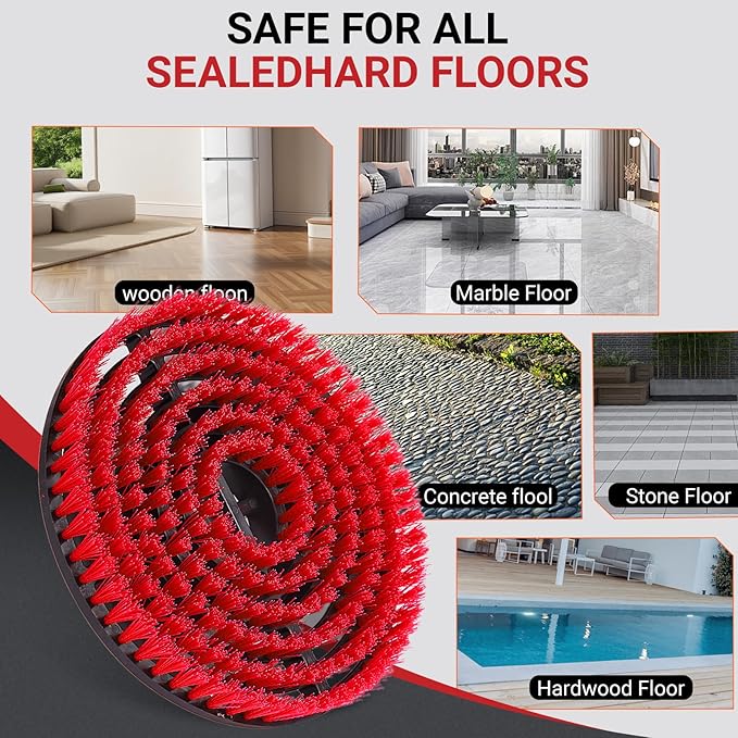2PC S7001 Enhanced Replacement Brush Heads for Shark S8201/S7000 Series, for Deeper Cleaning of Hard Floors with Shark Steam Mops (Red)