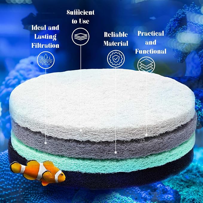 Threlaco 26 Pcs Canister Filter Media Replacement Kit Compatible with Fluval Fx4 Fx5 Fx6 Include Foam Filter Pads, Aquarium Maintenance Water Polishing Pads, Silicone Lubricant, Towels