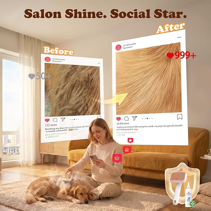 Rorhxia Steam Pet Brush Spray Refill Shampoo for Show Dog Cat, Peach Oolong | Peach Oolong, Deodorization, Pet Safe, Vet Approved, Soft Coat, Deep-Cleaning, pH-Balanced Formula