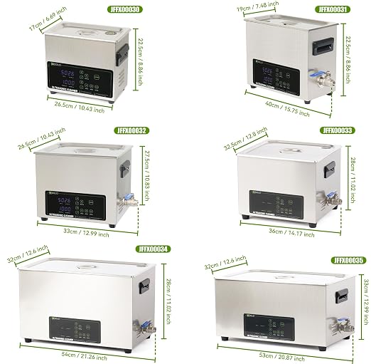 U.S. Solid 10 L Ultrasonic Cleaner - 28/40kHz Dual-Frequency Digital Ultrasonic Cleaning Machine with Heater, Timer, and Degas Function