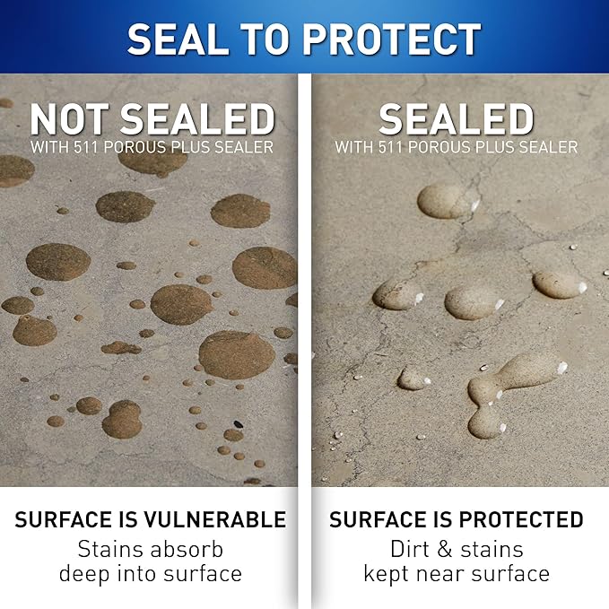 Miracle Sealants 511 Porous Plus Premium Countertop, Stone, and Tile Sealer, Quart
